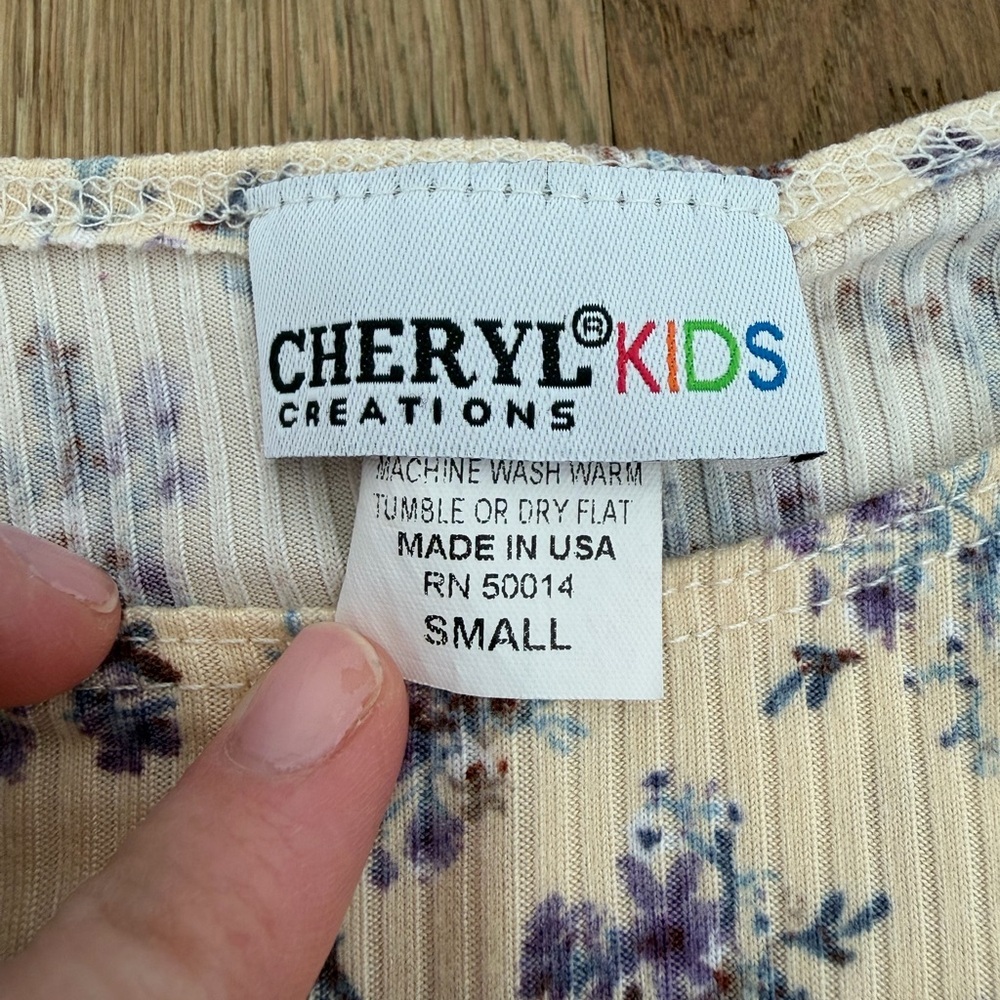 💛Girls Yellow Floral Ribbed Matching Set✨ Small - Picture 2 of 6